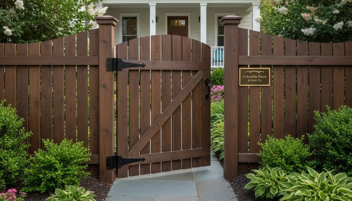 Custom gate and fence installation by Chop Chop Landscaping in Columbia, SC enhancing curb appeal
