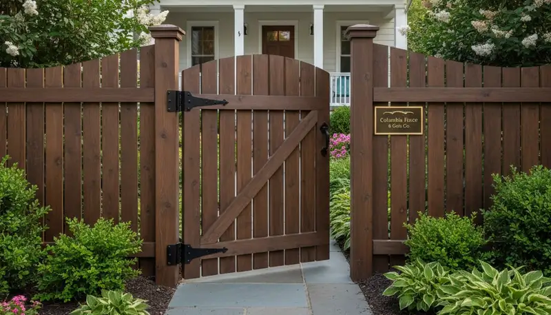 Custom gate and fence installation by Chop Chop Landscaping in Columbia, SC enhancing curb appeal