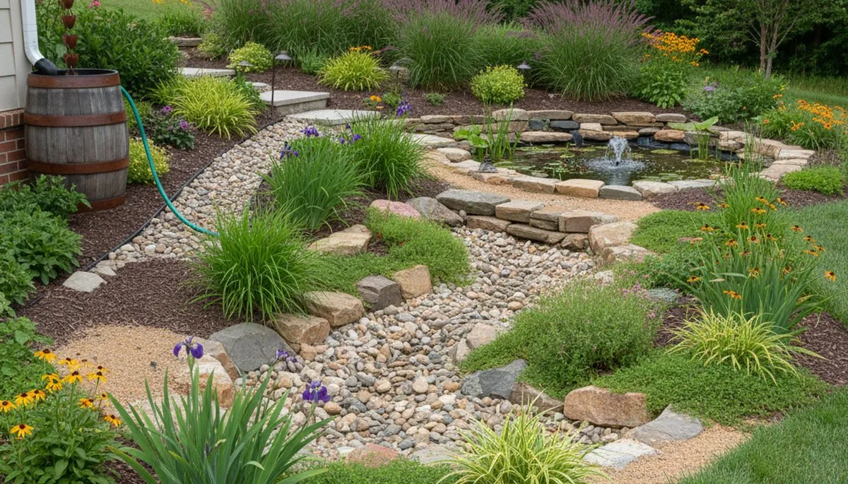 Eco-friendly rain garden and water management landscaping in Columbia, SC by Chop Chop Landscaping