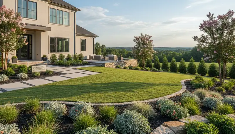 Landscaping crew providing lawn care services in Columbia, SC