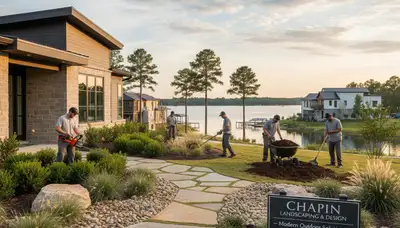 Landscaping crew provides lawn care service in Columbia, SC