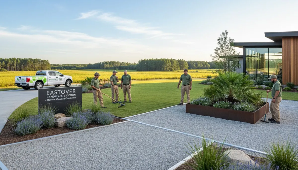 Landscaping crew providing lawn care services in Columbia, SC