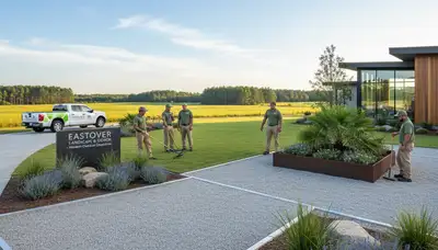 Landscaping crew providing lawn care services in Columbia, SC