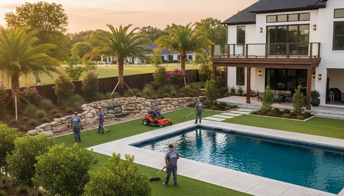 Landscaping service in Columbia, SC providing professional lawn care for homes and businesses