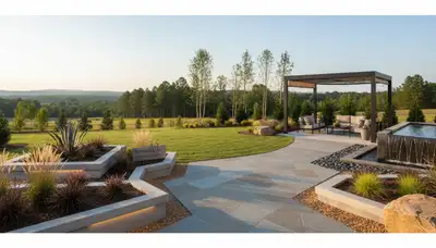 Landscaping crew providing lawn service in Columbia, SC