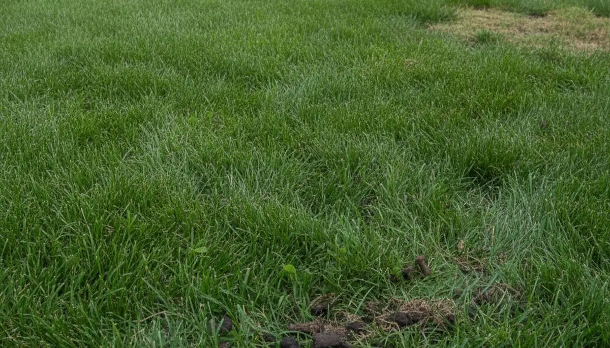 Post-aeration lawn recovery showing greener, dense grass in Columbia SC by Chop Chop Landscaping